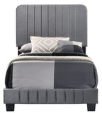 Glory Furniture Lodi , Gray TWIN BED, 48"H X 43"W X 81"D,