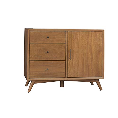 Alpine Furniture Flynn Mid Century Accent Cabinet, 40" W x 19" D x 32" H, Acorn