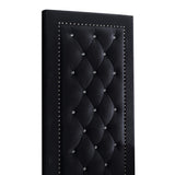 Glory Furniture Alba Velvet Side Panel in Black Velvet Cover