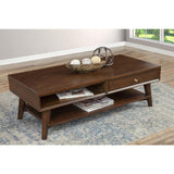 Alpine Furniture Flynn Wood 1 Drawer Coffee Table in Walnut