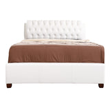 Glory Furniture Marilla Faux Leather Upholstered Queen Bed in White