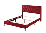 Glory Furniture Bergen Queen, Maroon Upholstered bed,