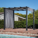 Hanover Steel 8 x 10 Ft. Freestanding Adjustable Gray Canopy | Heavy-Duty Metal Frame with Weather-Protective Powder Coating | HAN-PERGOLA