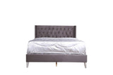 Glory Furniture Bergen Queen, Gray Upholstered bed,