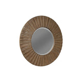 Alpine Furniture Brown Pearl Wood Mirror in Brown Bronze