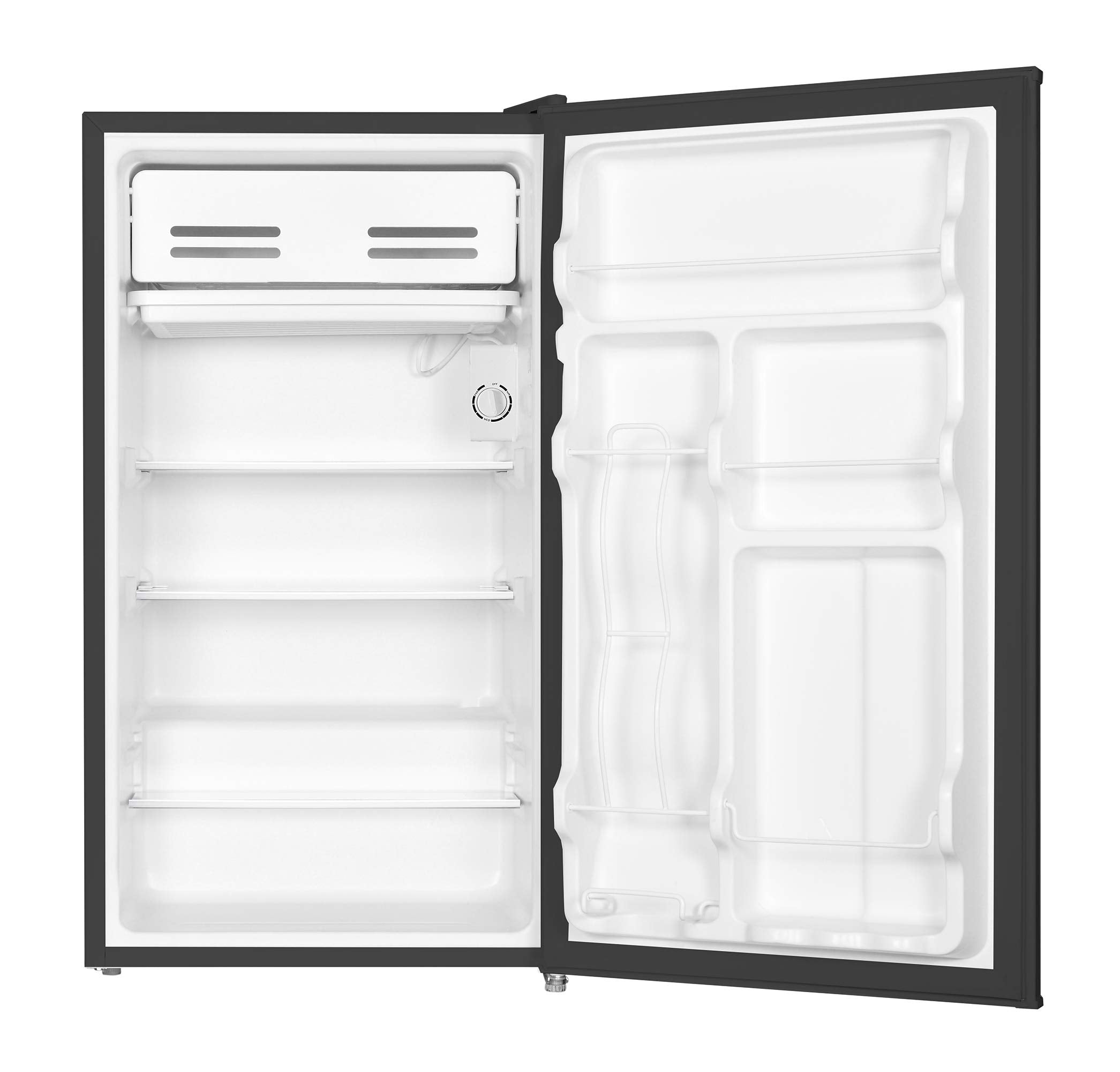 KEYSTONE KSTRC331DB Full-Width Freezer Compartment in Black Energy Star 3.3 Cu. Ft. Compact Single-Door Refrigerator