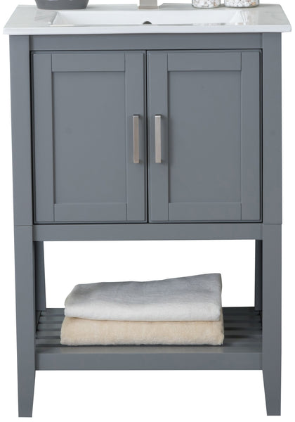 Legion Furniture WLF6023-JK Bathroom Vanity, 24", Westchester Gray