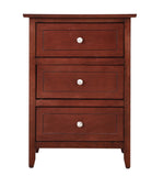 Glory Furniture Daniel 3 Drawer Nightstand in Cherry