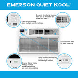 Emerson Quiet Kool EATC8RE1T 115V 8,000 BTU Air Conditioner with Remote Control-Quiet Wall Mounted A/C, EATC08RE1, 8000, White