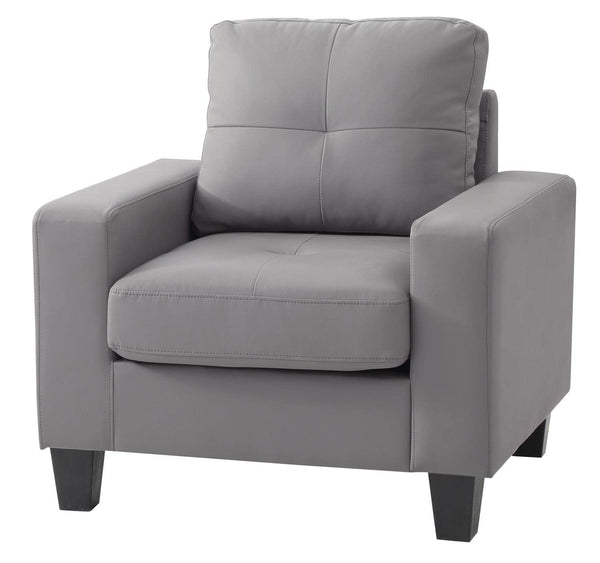 Glory Furniture Newbury Club Chair, Gray
