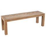 Alpine Furniture Aiden Wood Dining Bench in Weathered Natural (Brown)