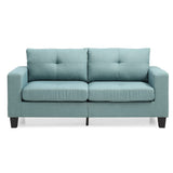 Glory Furniture Newbury Twill Fabric Modular Sofa in Teal