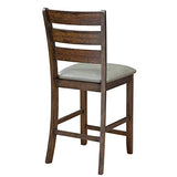 Alpine Furniture Dining Chair, 18 x 20 x 41, Brown and Gray