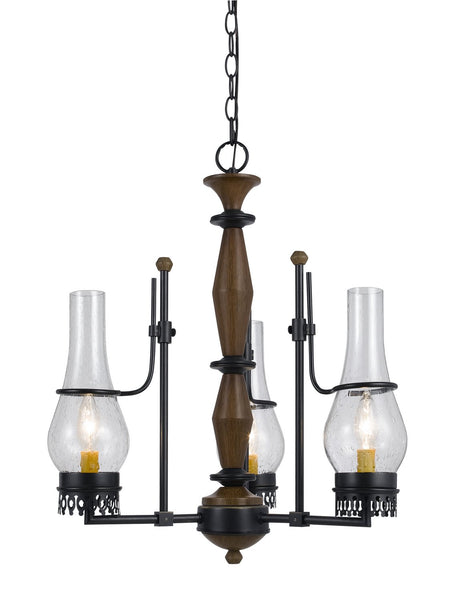 Cal Lighting FX-3564/3 Americana Three Light Chandelier from Trenton Collection in Bronze / Dark Finish, 21.00 inches, Brown, 21x21x23