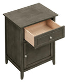 Glory Furniture 1 Drawer /1 Door Nightstand, Gray