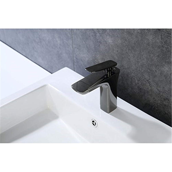 Legion Furniture UPC Faucet with Drain-Glossy Black Glossy Black/Brass