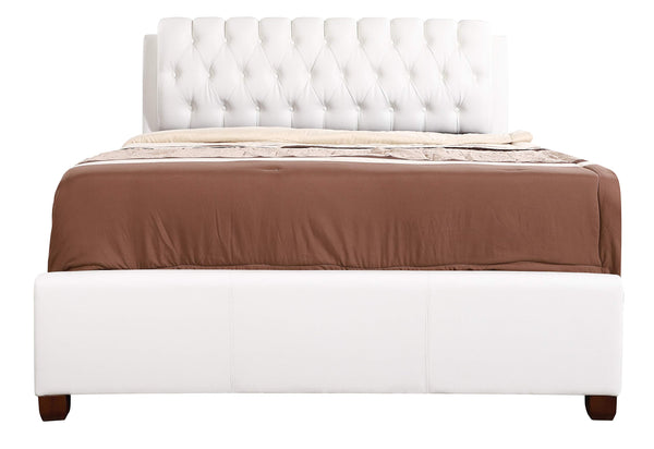 Glory Furniture Marilla Faux Leather Upholstered Full Bed in White