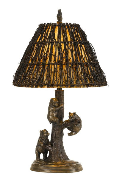 Cal 150W Bear Resin Table Lamp, Cast Bronze (BO-2663TB)