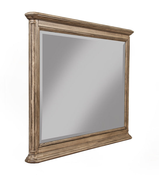 Alpine Furniture Melbourne Wood Mirror in French Truffle (Brown)