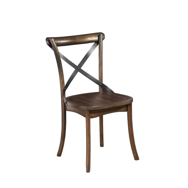 Alpine Furniture Arendal Set of 2 Side Chairs in Burnished Dark Oak (Brown)