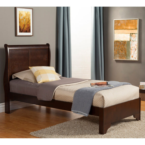 Alpine Furniture West Haven Sleigh Bed, Twin Size