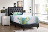 Glory Furniture Bergen Twin, Black Upholstered bed,