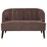Alpine Furniture Deco Upholstered Accent Bench in Brown