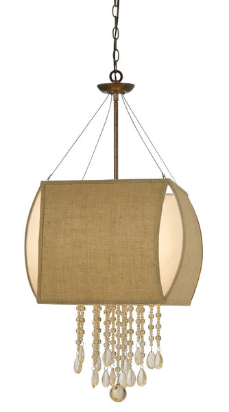 Cal Lighting FX-3553/4 Transitional Four Light Chandelier from Ark Collection in Bronze/Dark Finish, 16.00 inches