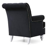 Glory Furniture Anna G0812-C, Black Accent Arm Chair, 37" H X 32" W X 35" D