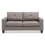Glory Furniture Newbury Twill Fabric Modular Sofa in Gray