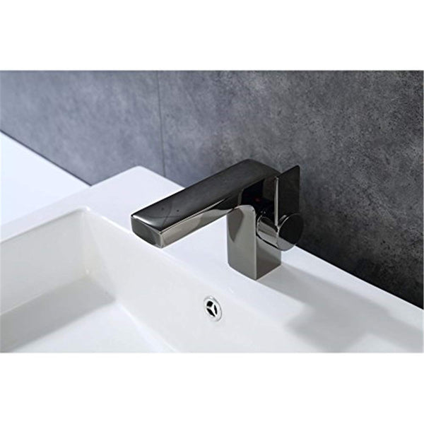 Legion Furniture UPC Faucet with Drain-Glossy Black Glossy Black/Brass