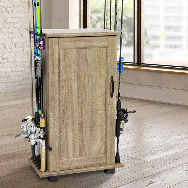 American Furniture Classics Tuff Stor Fishing Storage Cabinet, Rough Sawn Barn Wood