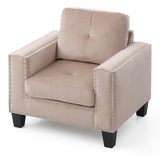 Glory Furniture Nailer Chair, Beige. Living Room Furniture, 36" H x 35" W x 32" D