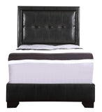 Glory Furniture Panello Faux Leather Upholstered Twin Bed in Black