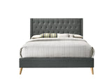 Glory Furniture Bergen Queen, Gray Upholstered bed,