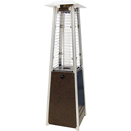 Hanover HAN0202HB Mini Modern Steel Pyramid Propane Patio Heater, Bronze