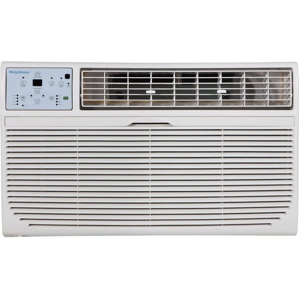 Keystone 8,000 BTU 115V Through-The-Wall Air Conditioner | 4,200 BTU Supplemental Heating | LCD Remote Control | Sleep Mode | 24H Timer | AC for Rooms up to 350 Sq. Ft. | KSTAT08-1HC