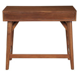 Alpine Furniture Flynn Wood 2 Drawer Desk in Acorn (Brown)