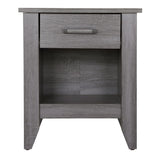 Glory Furniture Lennox 1 Drawer Nightstand in Gray