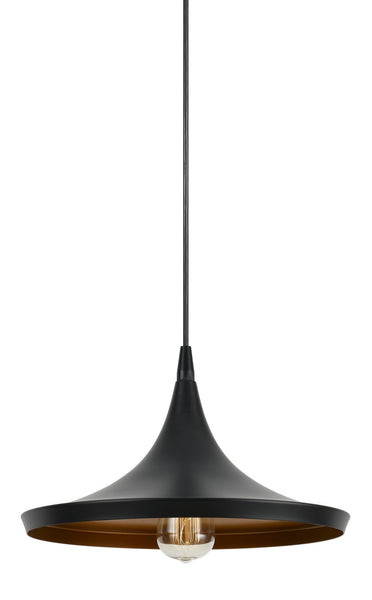 Cal Lighting UP-3630-1P Contemporary Modern One Light Pendant from Mica Collection in Bronze / Dark Finish, 14.00 inches