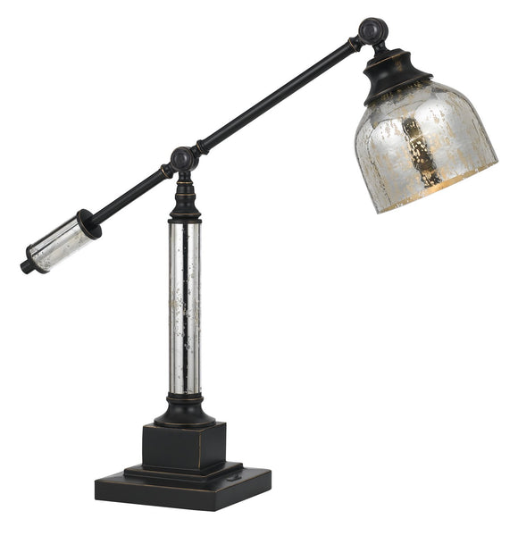 Cal Lighting 60W Metal Desk Lamp W/Gls SHD (BO-2602TB)