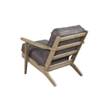 Alpine Furniture Artica Wood Lounge Chair in Gray