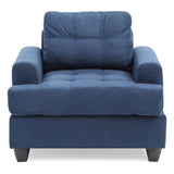 Glory Furniture Sandridge Microsuede Chair in Navy Blue