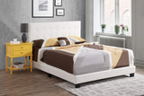 Glory Furniture Caldwell Queen, White Upholstered bed,