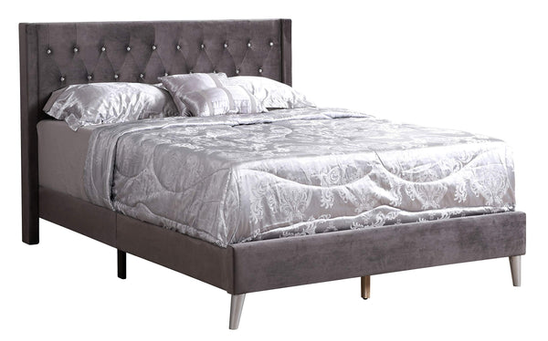 Glory Furniture Bergen Full, Gray Upholstered bed,