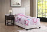 Glory Furniture Caldwell Twin, White Upholstered bed,