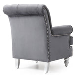 Glory Furniture Anna , Blue Accent Arm Chair, 37" H X 32" W X 35" D