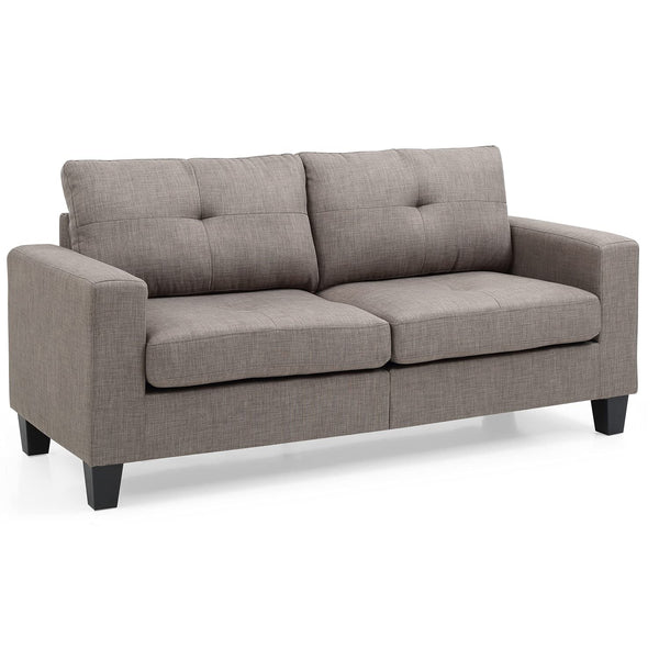 Glory Furniture Newbury Twill Fabric Modular Sofa in Gray
