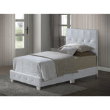 Glory Furniture Nicole Faux Leather Upholstered Twin Bed in White