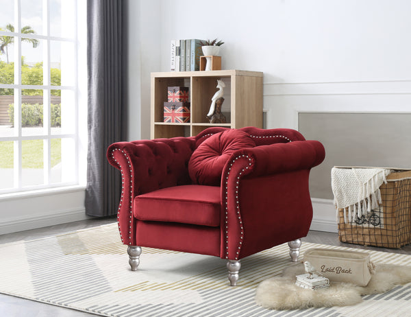 Glory Furniture Hollywood G0669A-C Chair , BURGUNDY